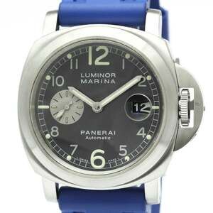 PANERAI Luminor Marina Steel Rubber Automatic Watch PAM00086 Polished
